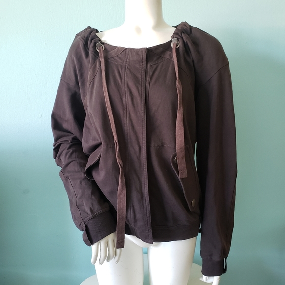 Stella McCartney Adidias Collaboration gray drawstring sweatshirt top cotton - Picture 2 of 7